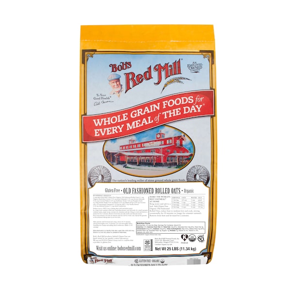 Bob's Red Mill Gluten Free Organic Old Fashioned Rolled Oats 25lb